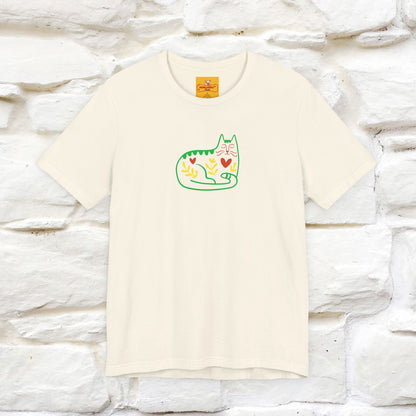 ''Floral Abstract'' Cat T-Shirt Front and Back Design | Nunu&Miao Studio