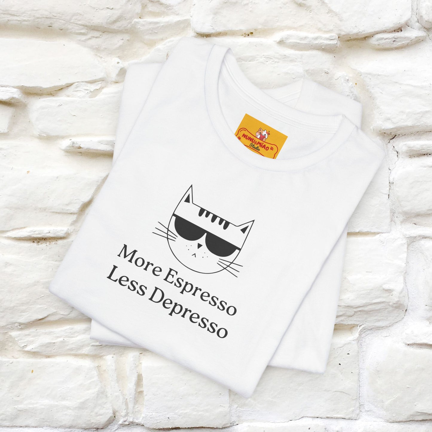 "More Espresso Less Depresso" |Cat T-Shirt | Nunu&Miao Studio