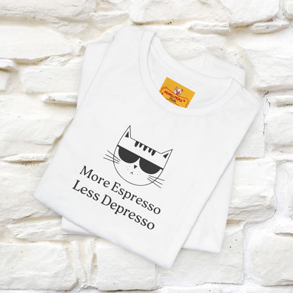 "More Espresso Less Depresso" |Cat T-Shirt | Nunu&Miao Studio