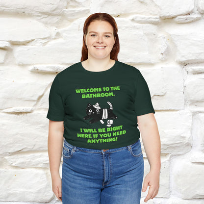 "Welcome To The Bathroom..."Funny  Cat T-shirt |Nunu&Miao Studio