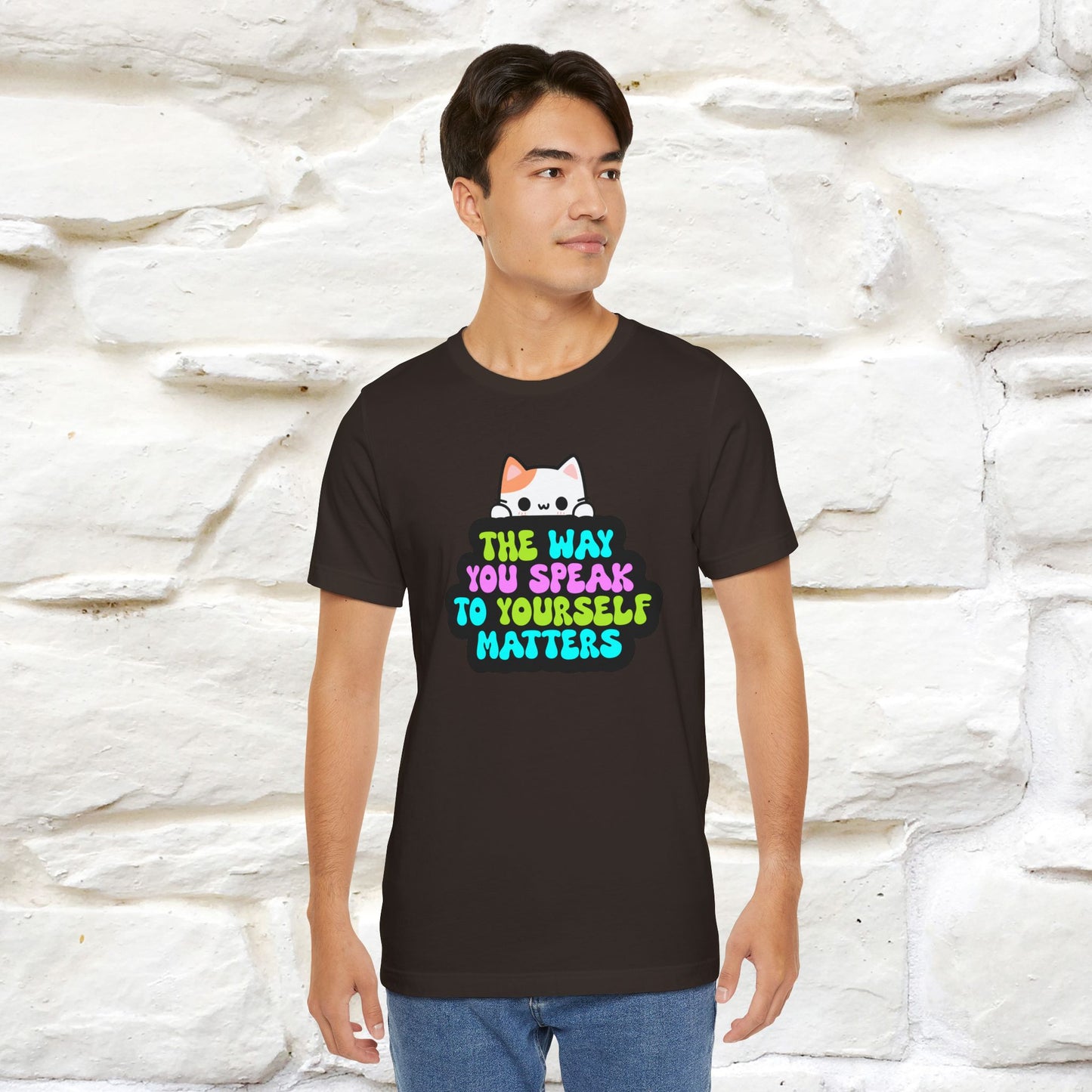 "Il modo in cui parli con te stesso è importante" T-shirt per uomo e donna | 100% cotone*