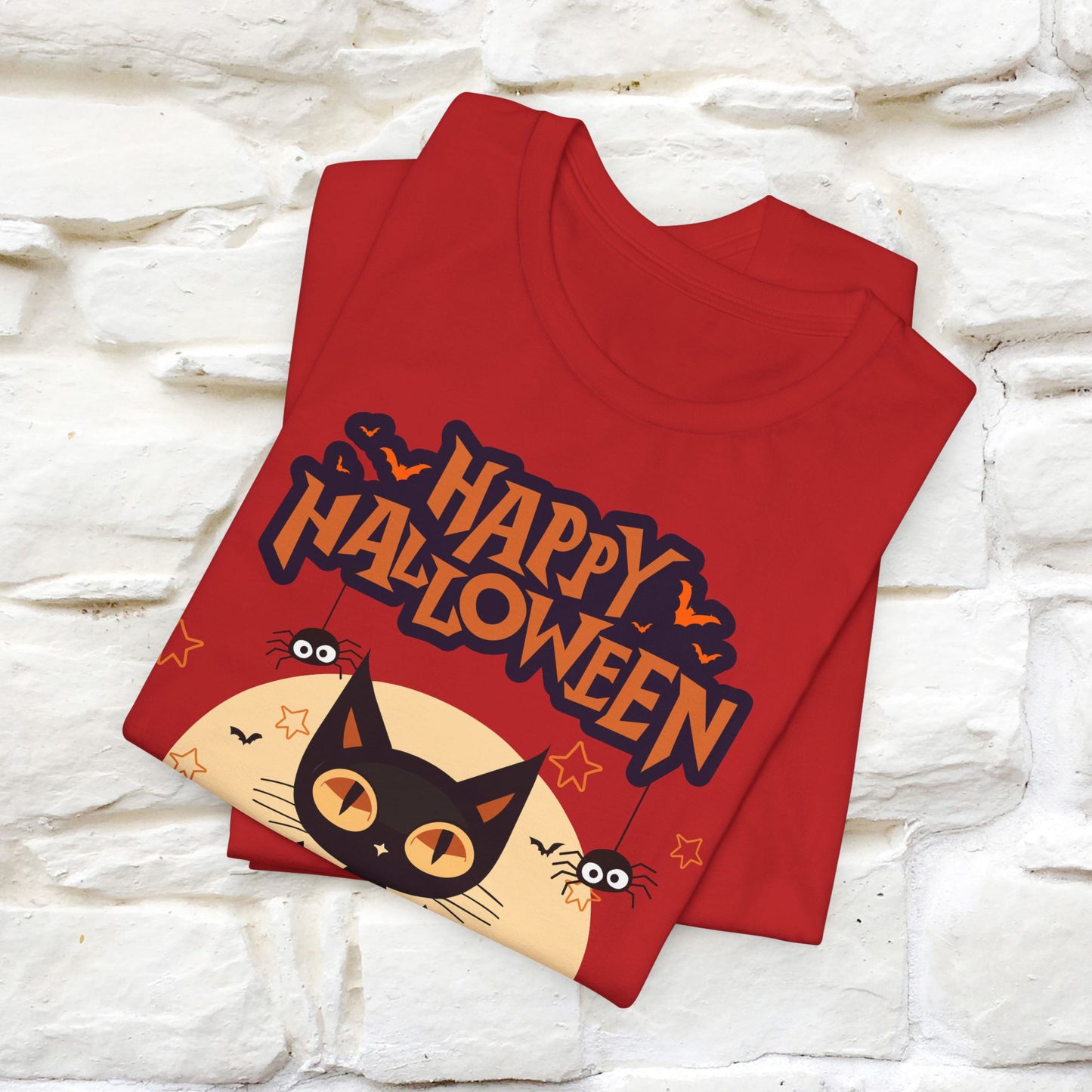 ''Black Cats Happy Halloween'' Unisex T-shirt 100% Cotton*