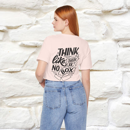 "Think Like There Is No Box" Cat T-Shirt| Front & Back Design | Nunu&Miao Studio
