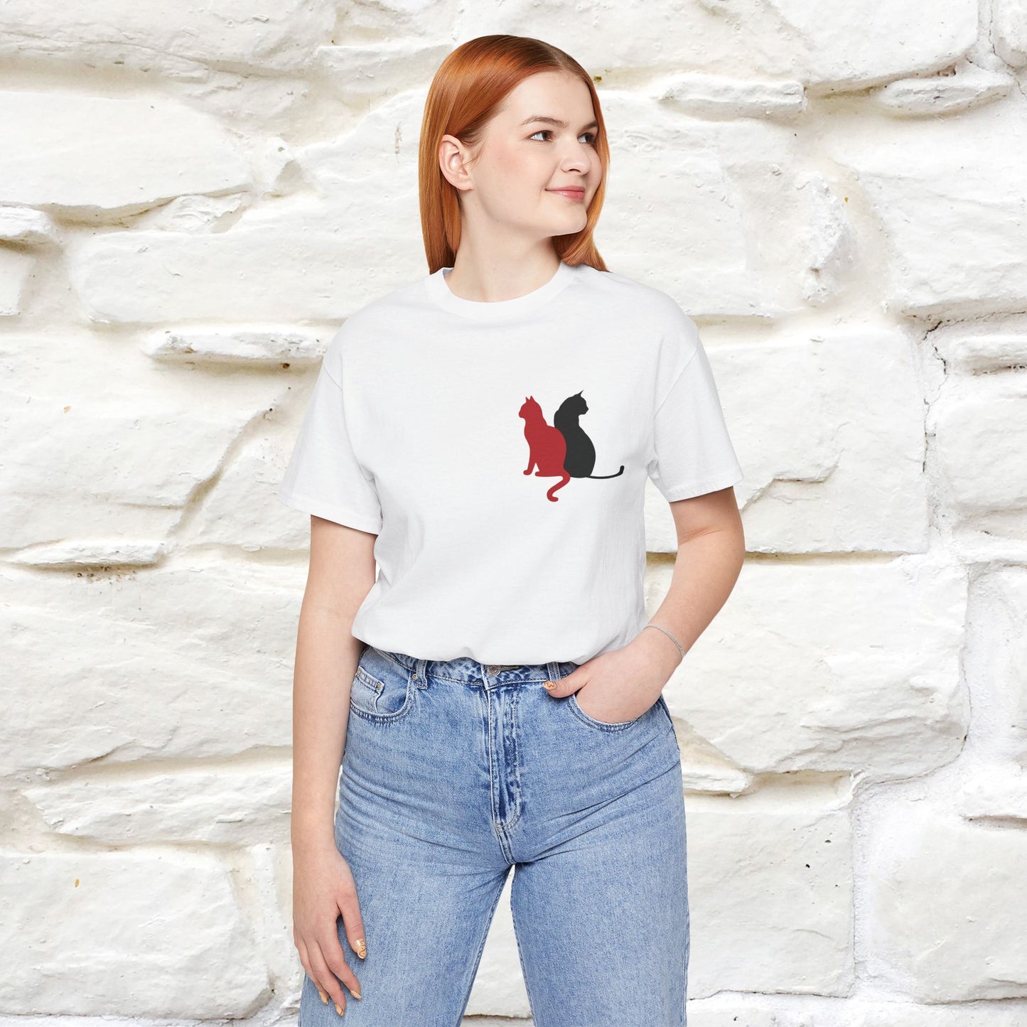 ''Modern Shapes'' Cat T-Shirt Front and Back Design | Nunu&Miao Studio