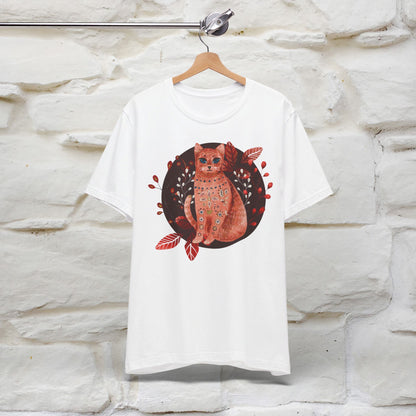 ''Cosmic Sphere'  Cat T-shirt for Man 100% Cotton. - Nunu&Miao Studio