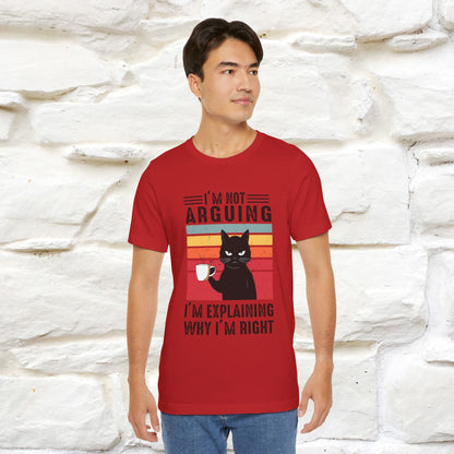 Non sto discutendo, sto spiegando perché ho ragione T-shirt con gatto per uomo e donna | 100% cotone* Maglietta divertente