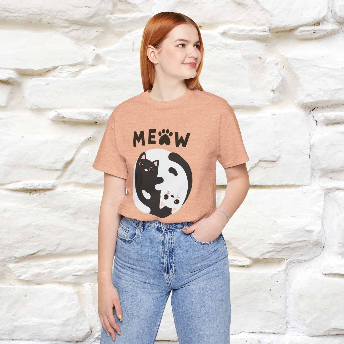 ''Ying Yang Meow''  Cat T-shirt for Men and Women  100% Cotton*