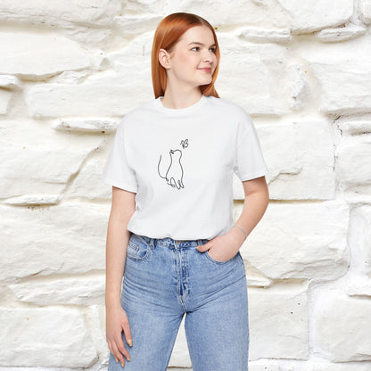 "Let Your Dreams Blossom'' Cat T-Shirt Front and Back Design | Nunu&Miao Studio