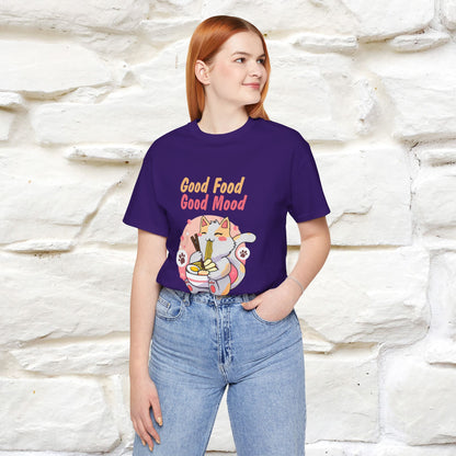 "Good Food Good Mood" Cat T-shirt for Men & Women | 100% Cotton*