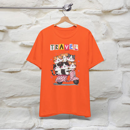 ''Travel'' Cat T-shirt for Women 100% Cotton* - Nunu&Miao Studio