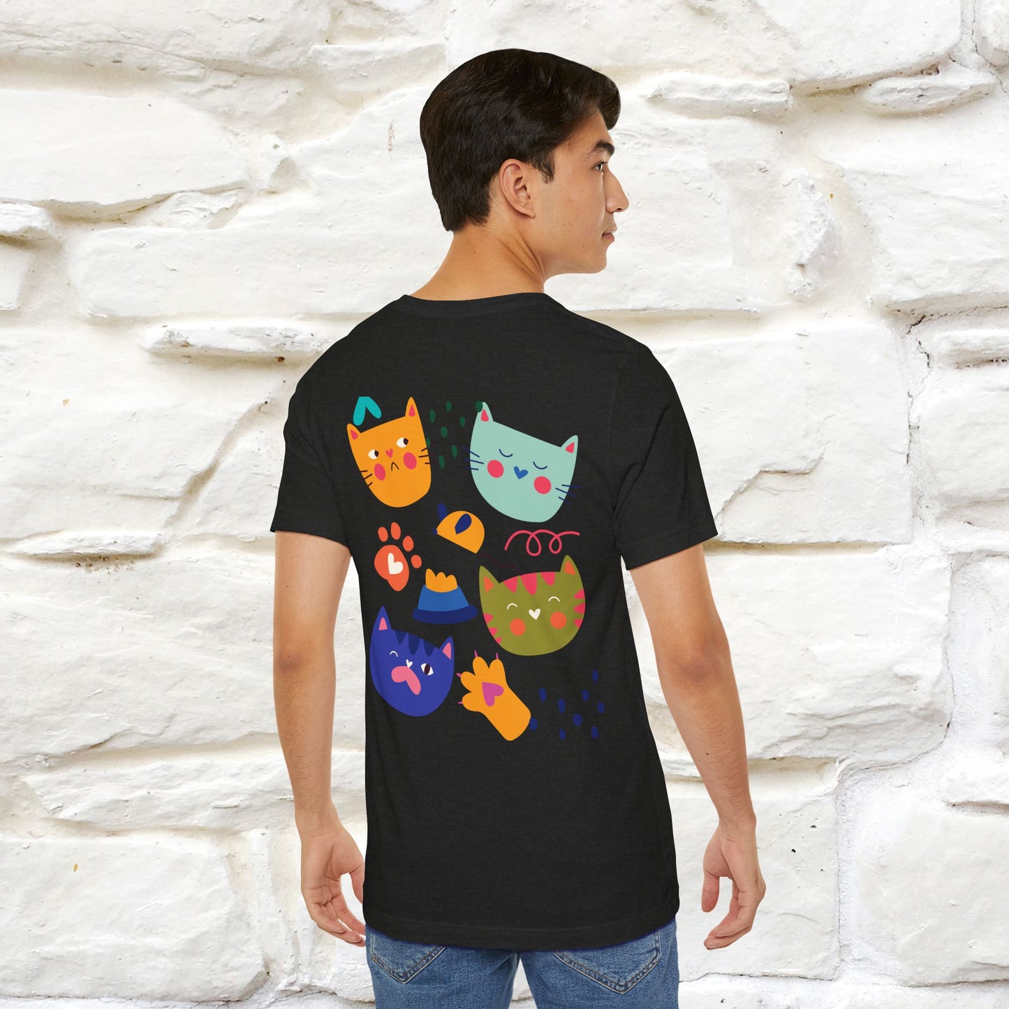 ''The Power Of Meow'' Cat T-Shirt Front and Back Design | Nunu&Miao Studio