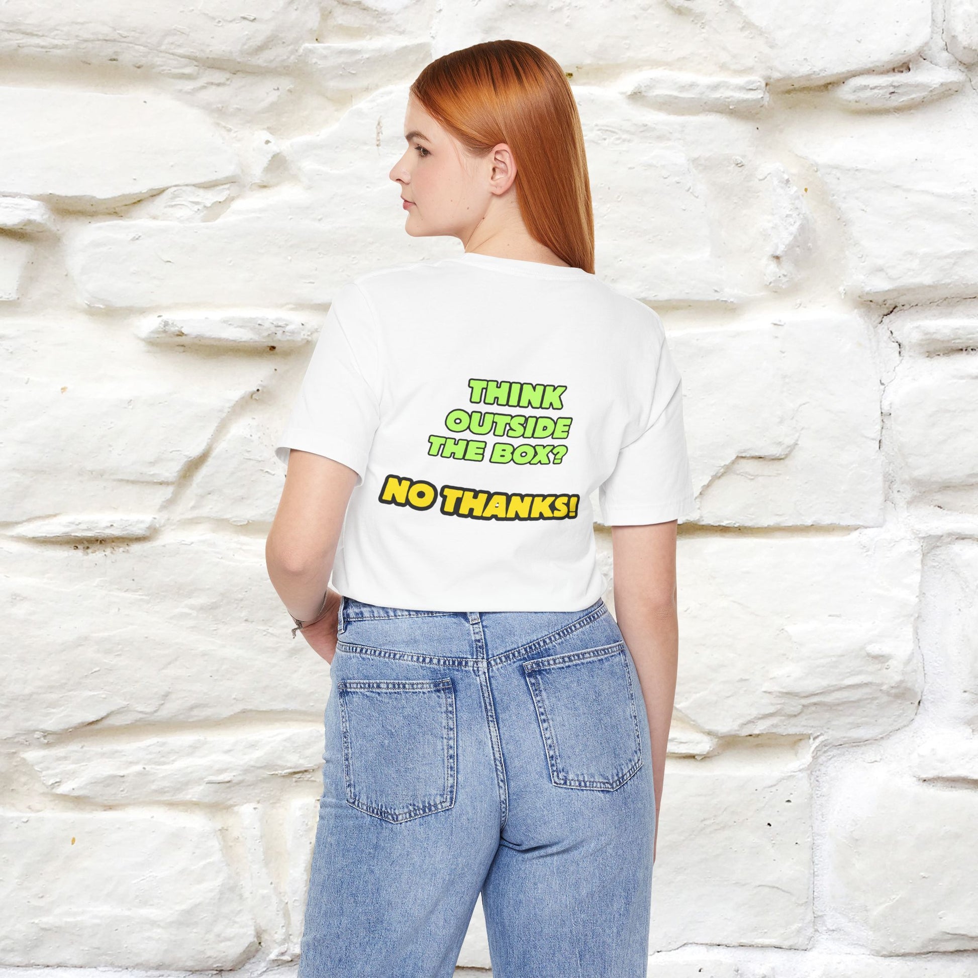"Think outside the box? No thanks." Cat T-Shirt | Nunu&Miao Studio - Nunu&Miao Studio