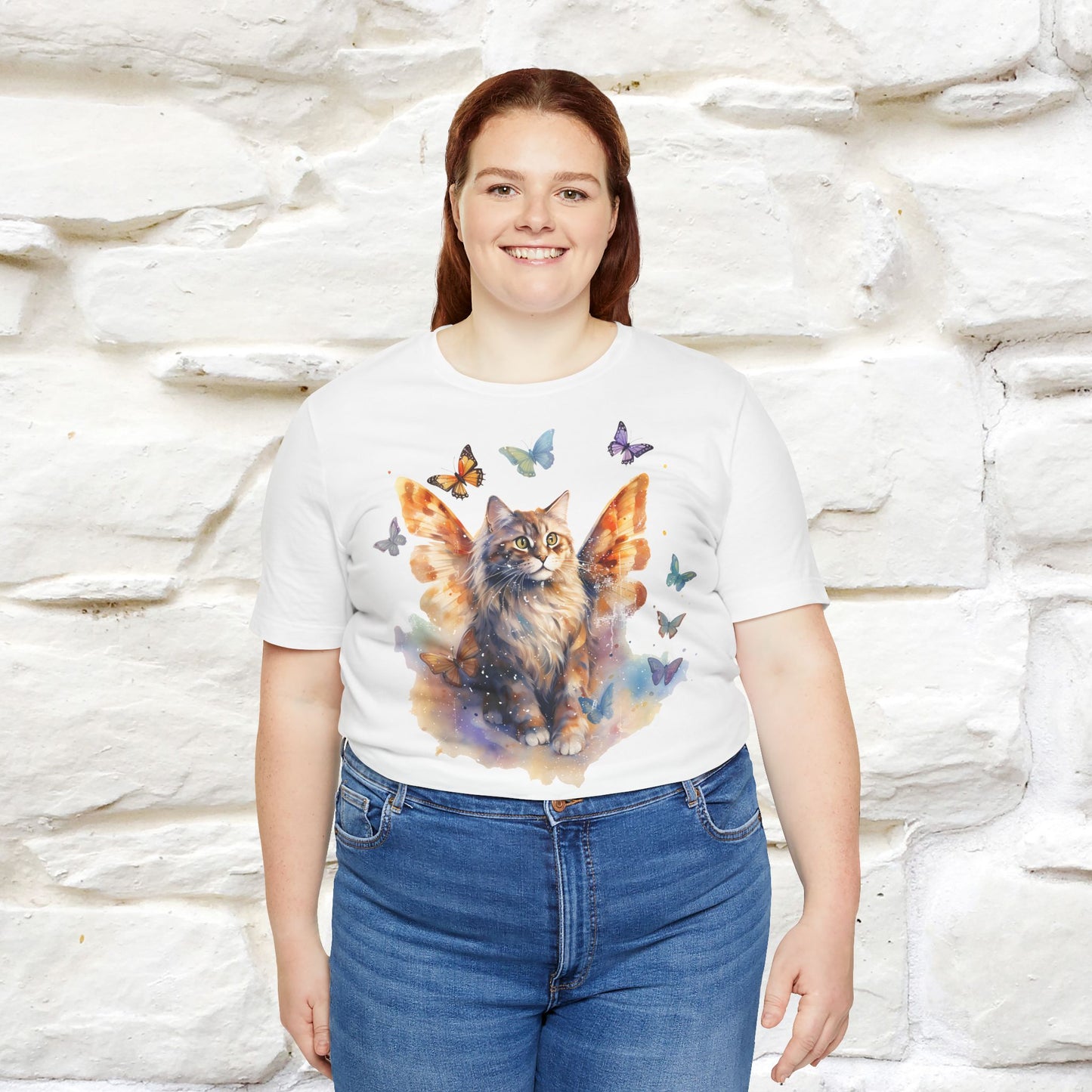 "Meow-velous Butterflies" T-shirt for Women | 100% Cotton*