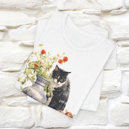 ''THe Cat and The Vase '' T-shirt for Men and Women 100% Cotton*