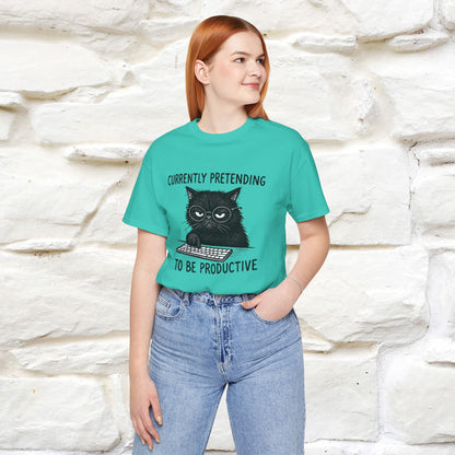 "Currently Pretending To Be Productive" |Cat T-Shirt | Nunu&Miao Studio