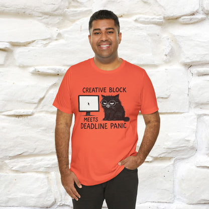 "Creative Block Meets Deadline..." |Cat T-Shirt | Nunu&Miao Studio