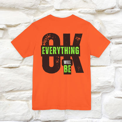 ''Everything Will Be Ok '' Cat T-Shirt Front and Back Design | Nunu&Miao Studio