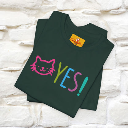 "Yes, Just Do It" Cat T-Shirt| Front & Back Design | Nunu&Miao Studio