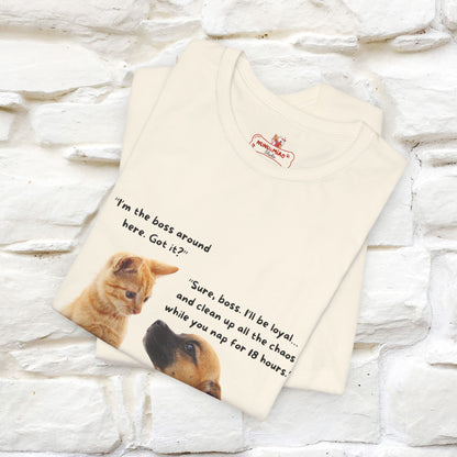 ''I am The Boss Here'' Funny Cat T-shirt for Men and Women  100% Cotton*