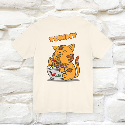 "Yummy" Cat T-shirt for Men & Women | Front & Back Design | 100% Cotton*