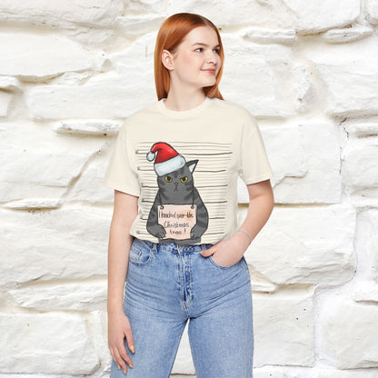 I Knocked Over The Christmas Tree T-Shirt | Festive Cat Christmas Shirt for Men & Women | 100% Cotton*