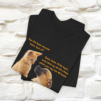 ''I am The Boss Here'' Funny Cat T-shirt for Men and Women  100% Cotton*