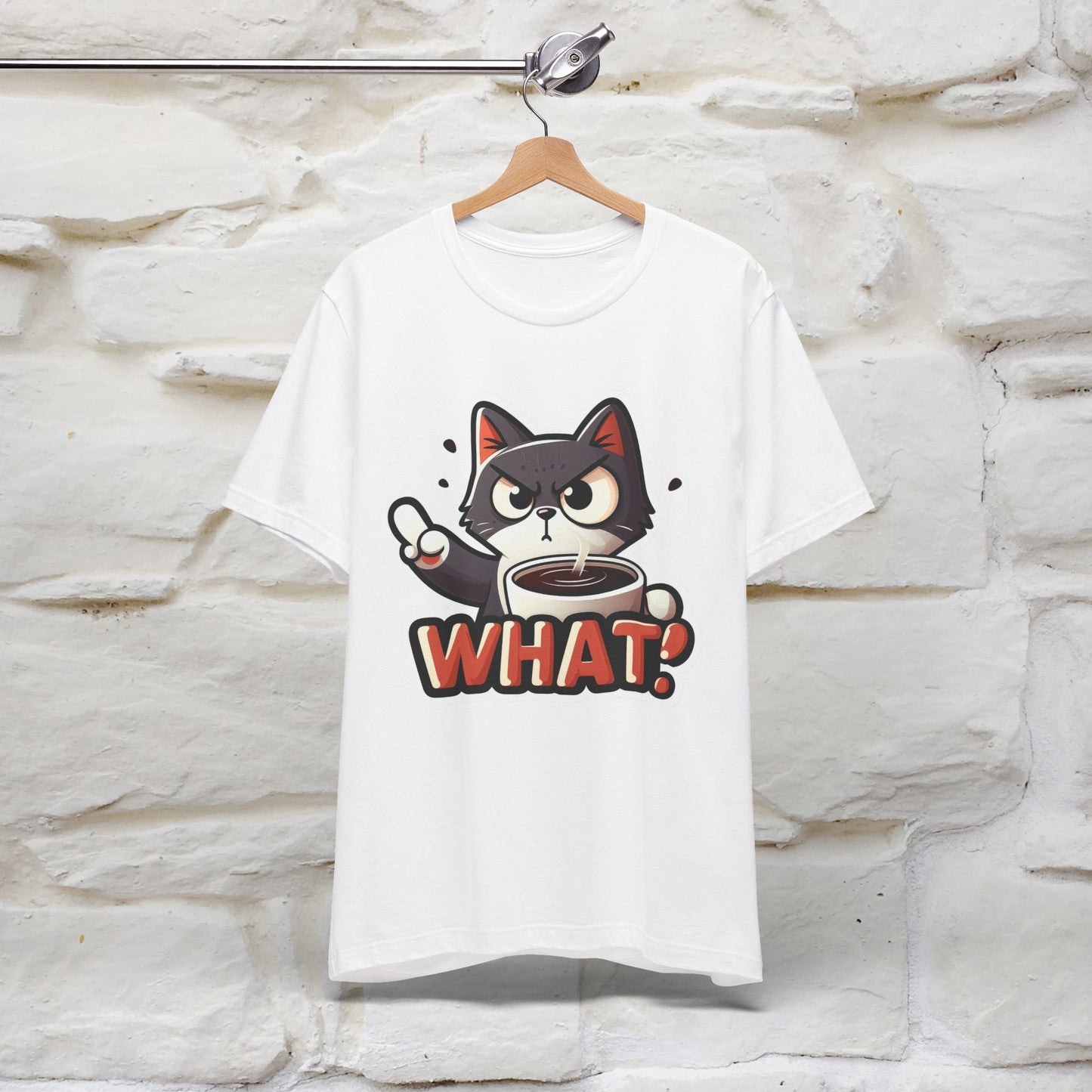 "What" Cat T-Shirt for Men & Women | 100% Cotton* | Cattitude Tee