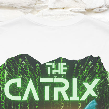 The Catrix: What Will You Choose? T-Shirt | Unisex Front & Back Design | 100% Cotton* Sci-Fi Cat Tee