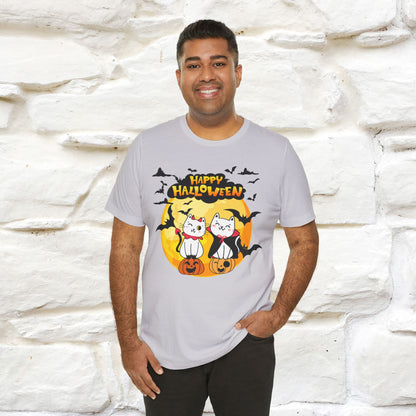 "Happy Halloween Cat Couple " Cat  T-shirt |Nunu&Miao Studio