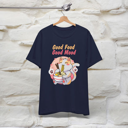 "Good Food Good Mood" Cat T-shirt for Men & Women | 100% Cotton*