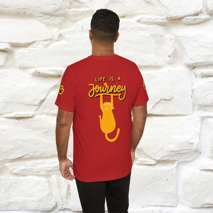 "Life Is A Journey'' Cat T-Shirt | Front & Back Design | Nunu&Miao Studio