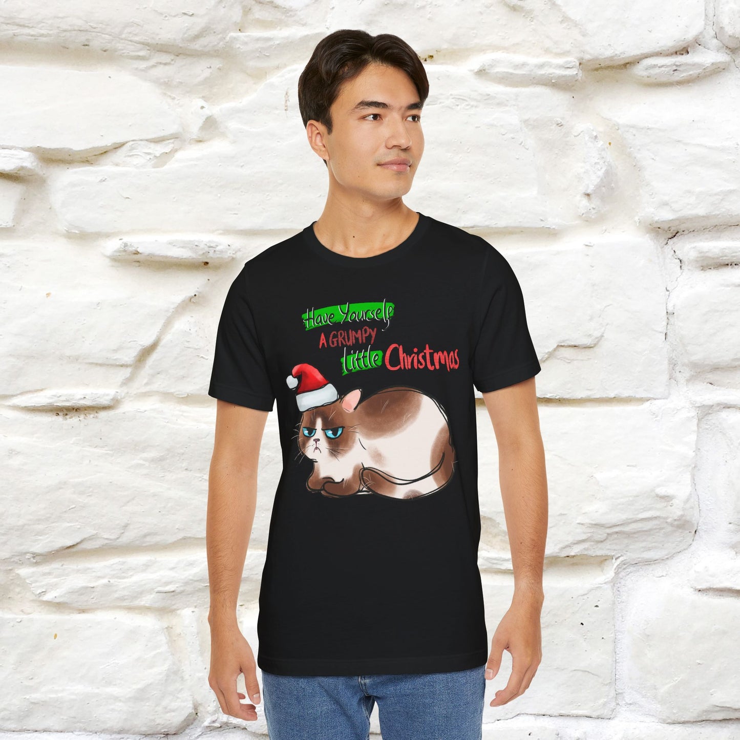 Have Yourself a Grumpy Little Christmas | Festive Cat Christmas Shirt for Men & Women | 100% Cotton*