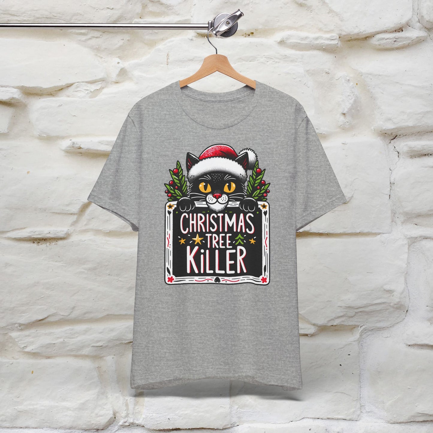 Christmas Tree Killer | Festive Cat Christmas Shirt for Men & Women | 100% Cotton*