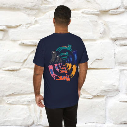 "The Hypnotic Meow'' Cat T-Shirt Front and Back Design | Nunu&Miao Studio