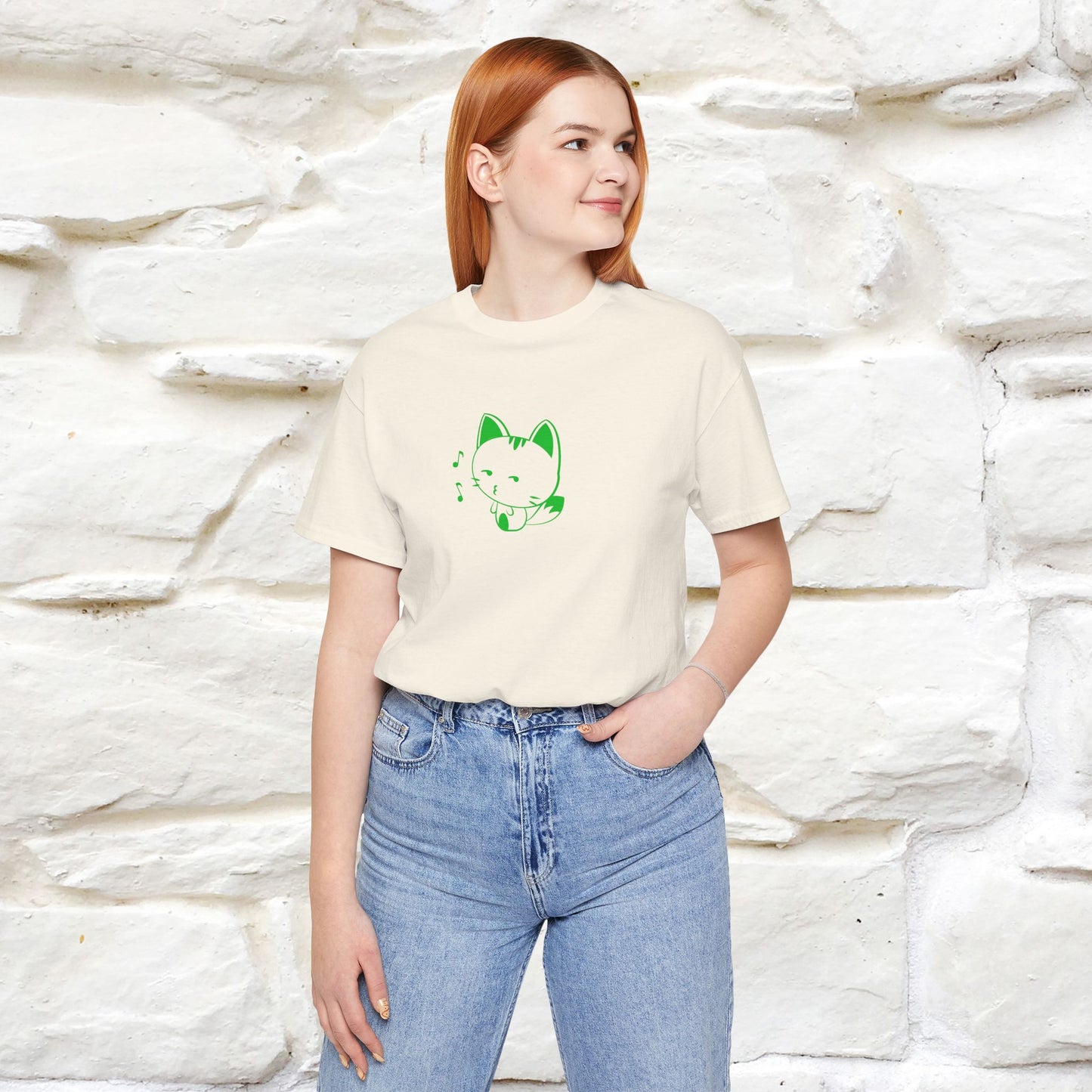 "Happiness Comes From Peace, Peace Comes From Indifference" Cat T-Shirt| Front & Back Design | Nunu&Miao Studio