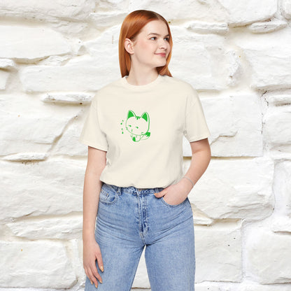 "Happiness Comes From Peace, Peace Comes From Indifference" Cat T-Shirt| Front & Back Design | Nunu&Miao Studio