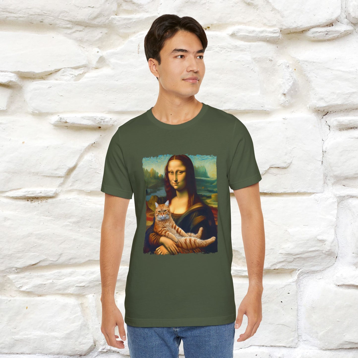 Mona Lisa’s Cat T-Shirt | Classic Art-Inspired Cat Tee for Men & Women | 100% Cotton*