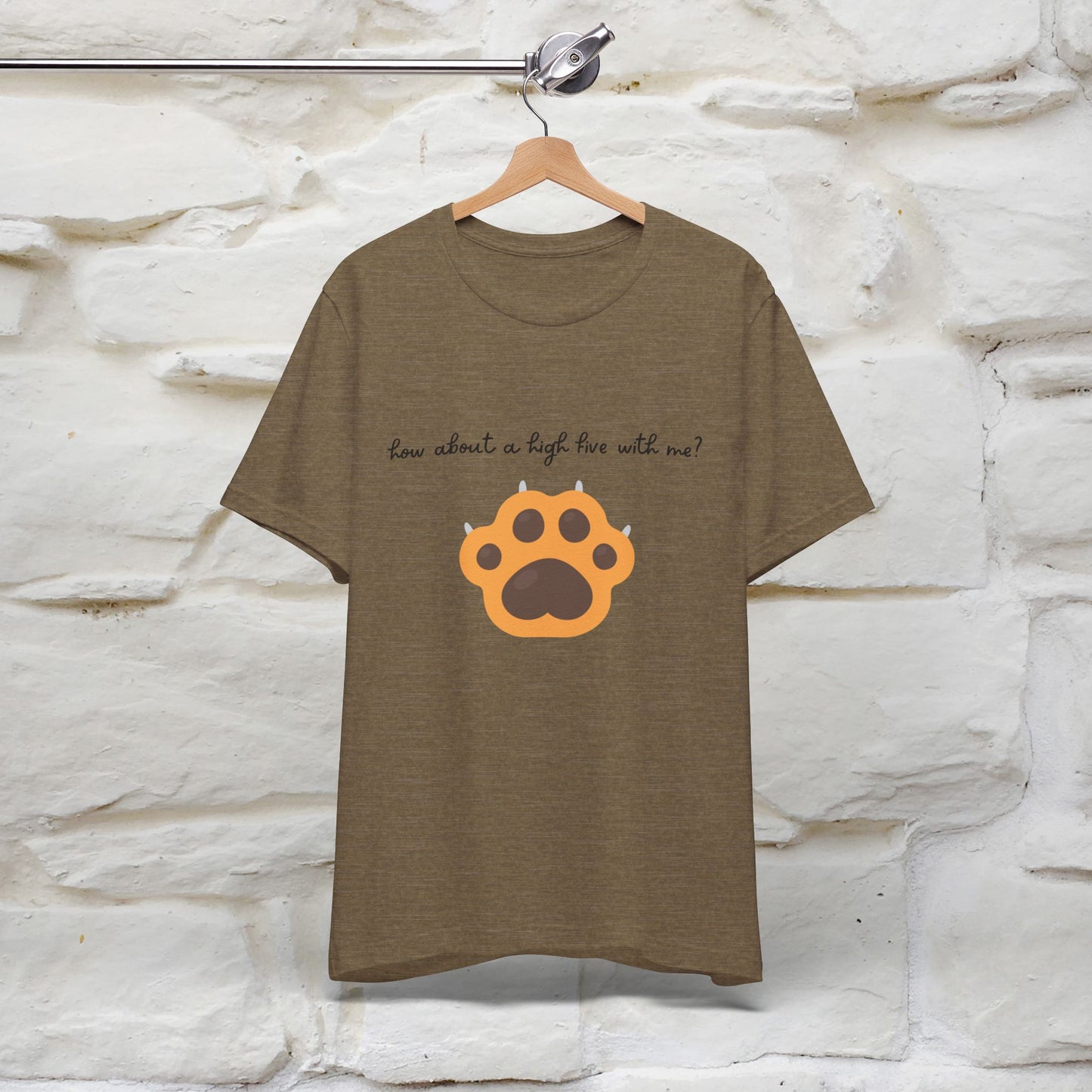 "How About A High Five With Me?" Cat T-shirt for Men & Women | 100% Cotton*