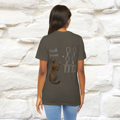 “Math teachers have too many functions.”|  Cat T-Shirt | Front & Back Design | Nunu&Miao Studio