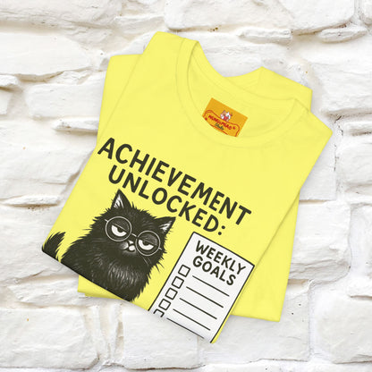 "Achievement Unlocked Bare Minimum." |Cat T-Shirt | Nunu&Miao Studio