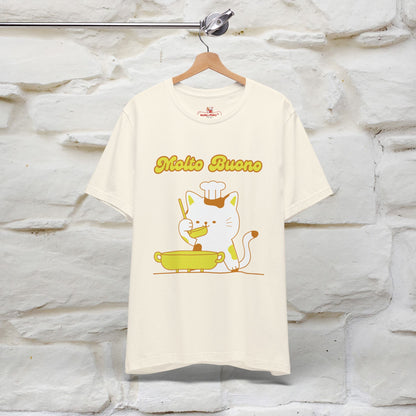 “Molto Buono Cat T-Shirt | Italian-Inspired Cat Shirt for Men & Women | 100% Cotton”