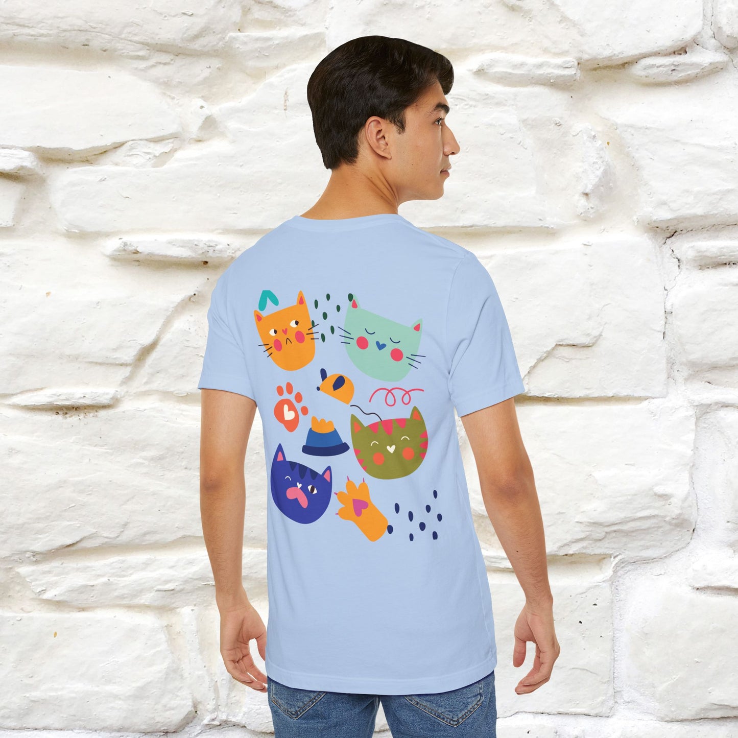 ''The Power Of Meow'' Cat T-Shirt Front and Back Design | Nunu&Miao Studio