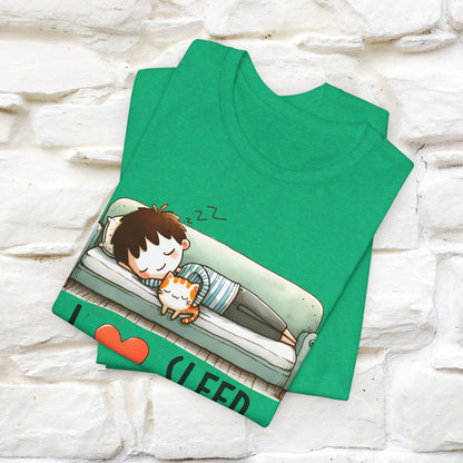 ''I Love Sleep''  Cat T-shirt for Men and Women  100% Cotton*