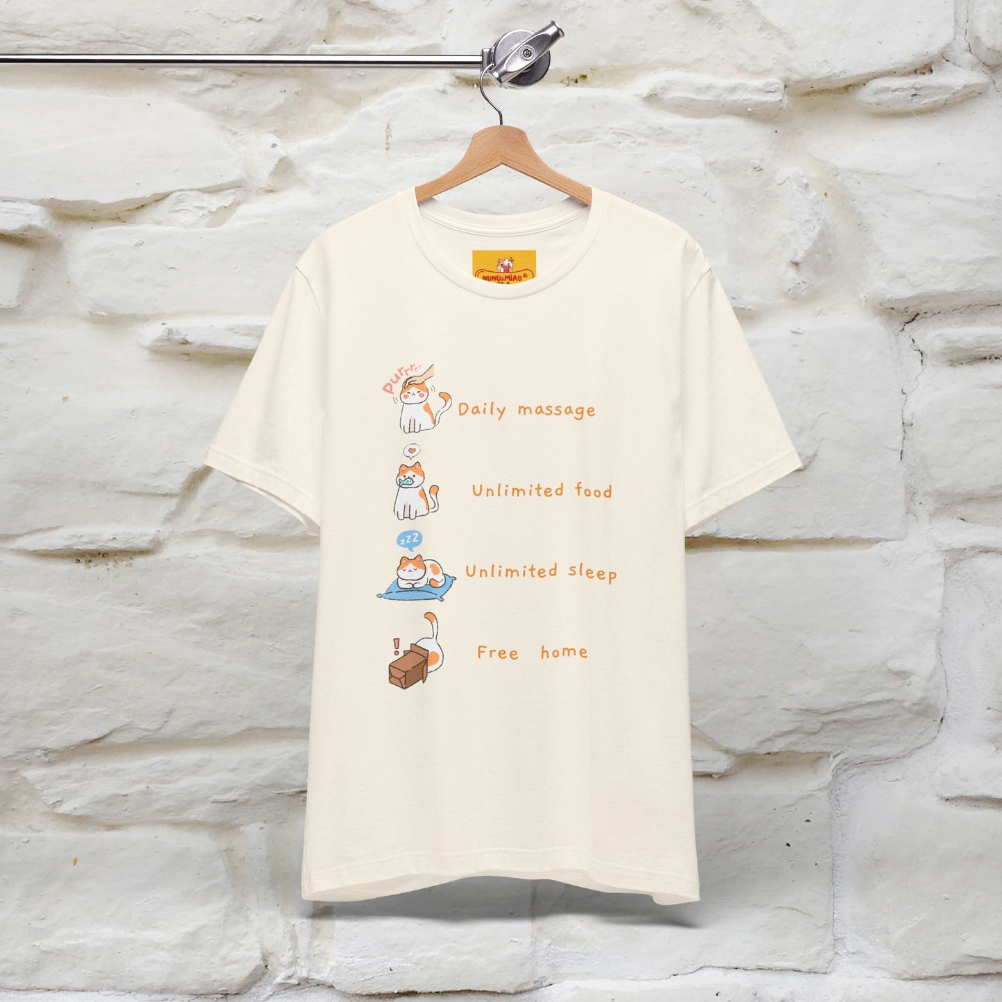 Maglietta con gatto "Cat's Rules" per uomo e donna | 100% cotone* 🐾 | Maglietta divertente per gli amanti dei gatti