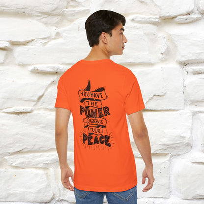 "You Have the Power to Protect Your Peace" Cat T-Shirt| Front & Back Design | Nunu&Miao Studio