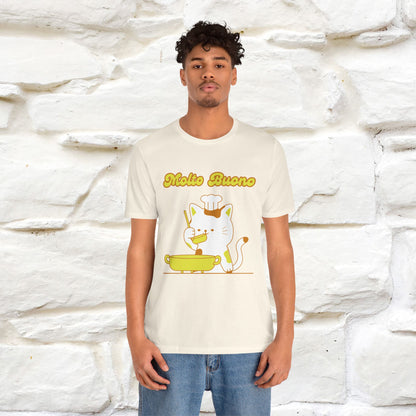 “Molto Buono Cat T-Shirt | Italian-Inspired Cat Shirt for Men & Women | 100% Cotton”