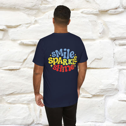 "Smile, Sparkle, Shine" Cat T-Shirt | Front & Back Design | Nunu&Miao Studio