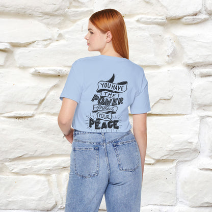 "You Have the Power to Protect Your Peace" Cat T-Shirt| Front & Back Design | Nunu&Miao Studio