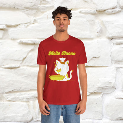 “Molto Buono Cat T-Shirt | Italian-Inspired Cat Shirt for Men & Women | 100% Cotton”