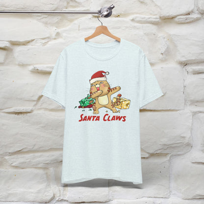 “Funny Santa Claws T-Shirt | Festive Cat Christmas Shirt for Men & Women | 100% Cotton*”